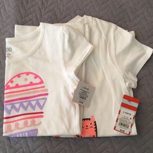 2 Girls size L (10/12) Cat & Jack Tee Shirts